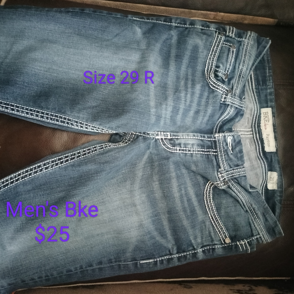 BKE Men's Denim Jeans with White Stitching